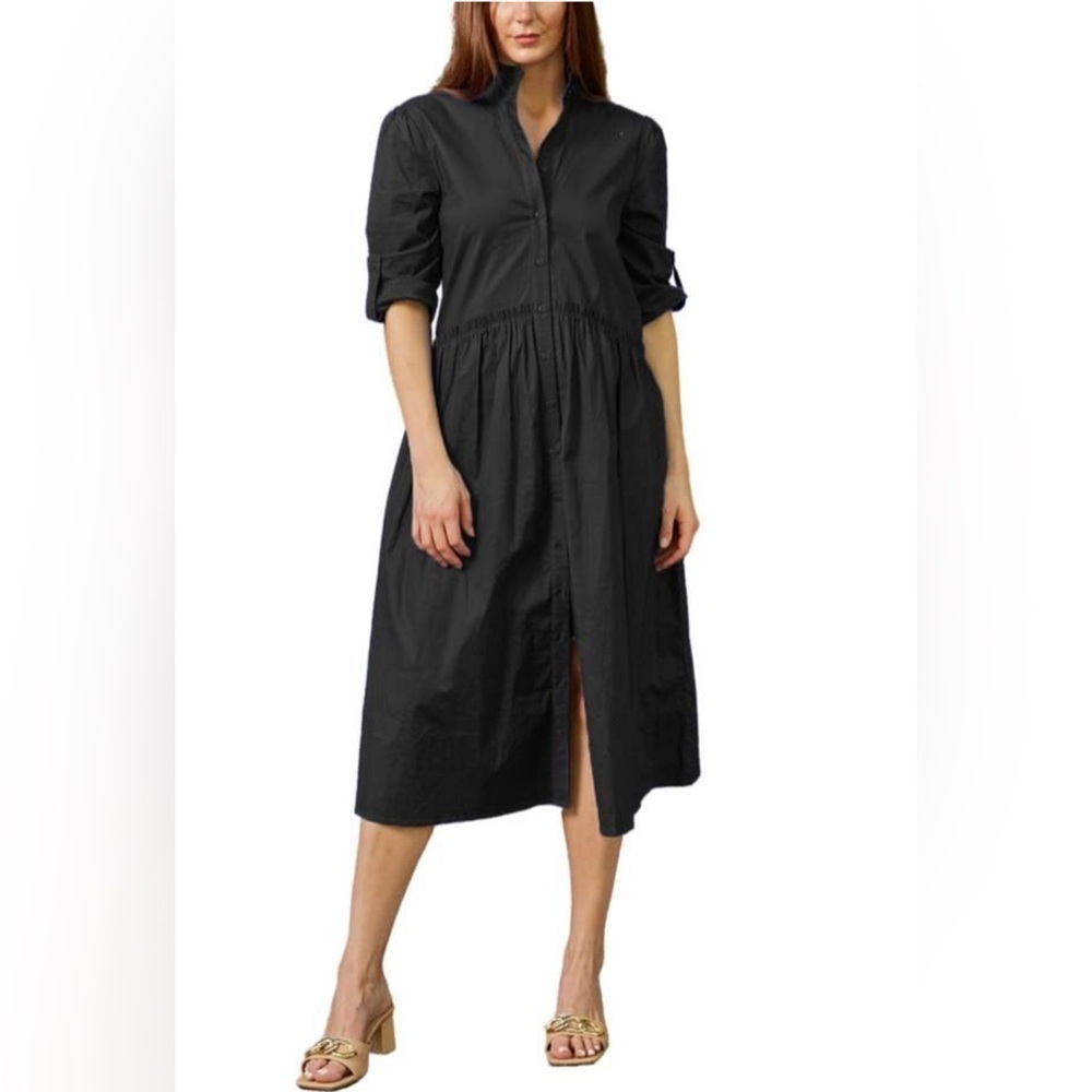NEW Taylor Tillman Liza Ruffle poplin cotton dress Small